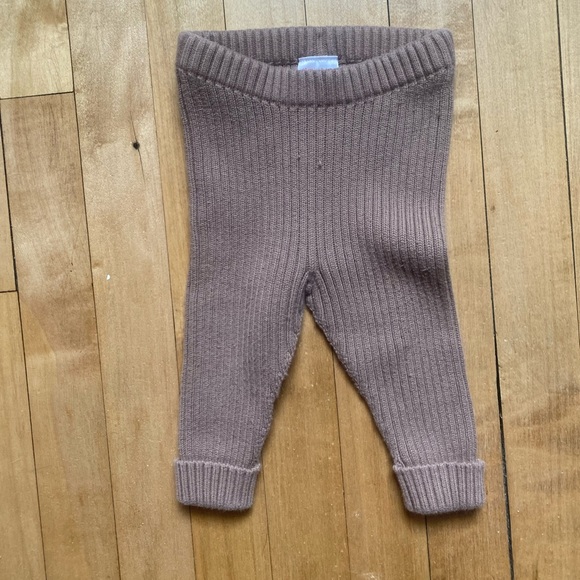 Hanna Andersson Sweater Knit Leggings in Clay, Size: 3-6 months - Picture 1 of 2